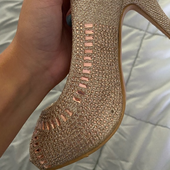 rose gold sparkly heels - Picture 6 of 11